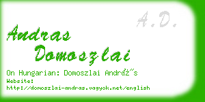 andras domoszlai business card